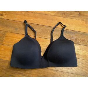 Lively 38DD black comfort wireless deep V bra